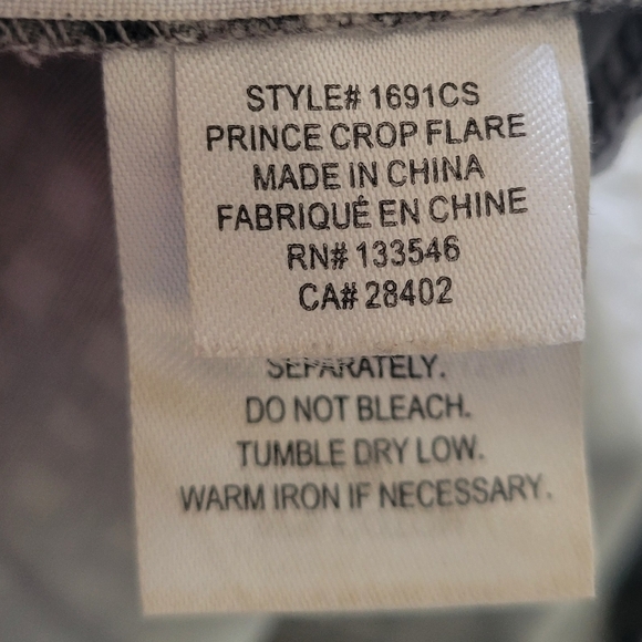 Crosby Prince Crop Flare Pants Blue Gingham Stretch Tailored Ankle Slim XS S - Picture 7 of 11